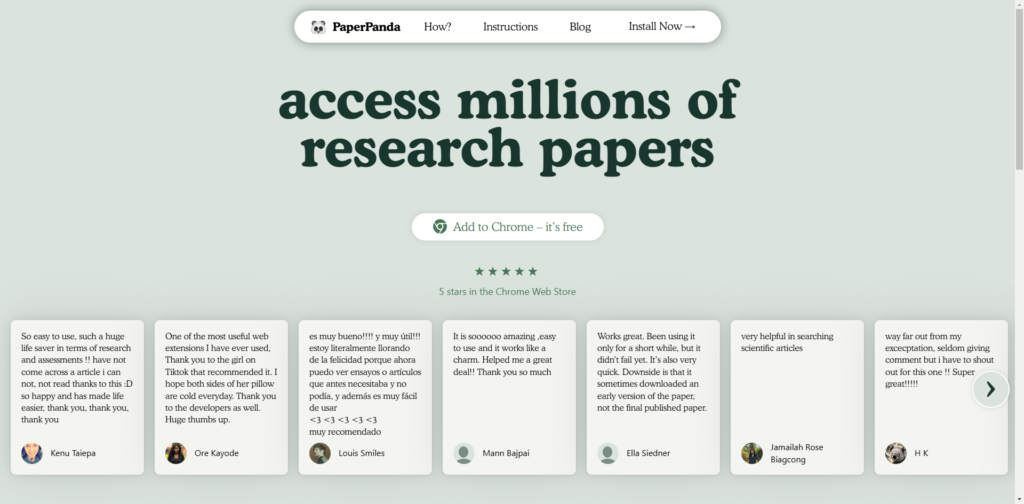 🐼 PaperPanda — Access millions of research papers in one click qubic research