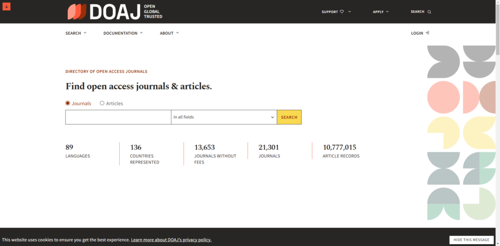 Directory of Open Access Journals qubic research