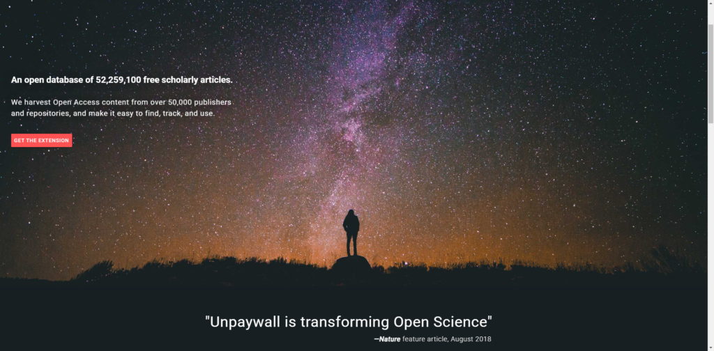 Unpaywall An open database of 20 million free scholarly articles qubic research