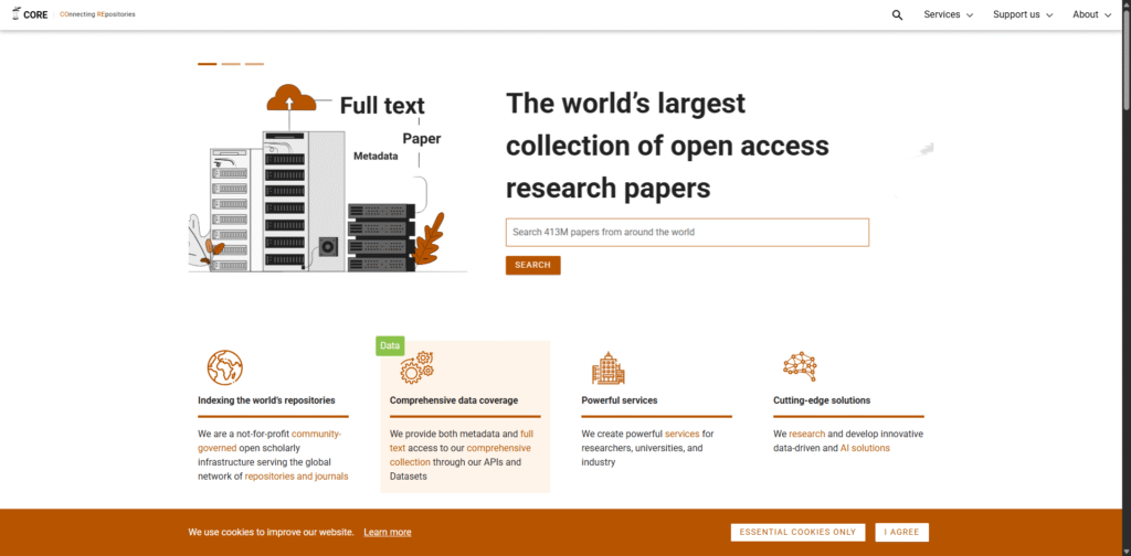 CORE Free Online Databases for Research