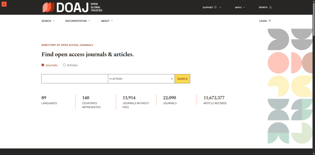 Directory of Open Access Journals Free Online Databases for Research