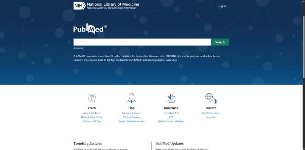 PubMed Free Online Databases for Research