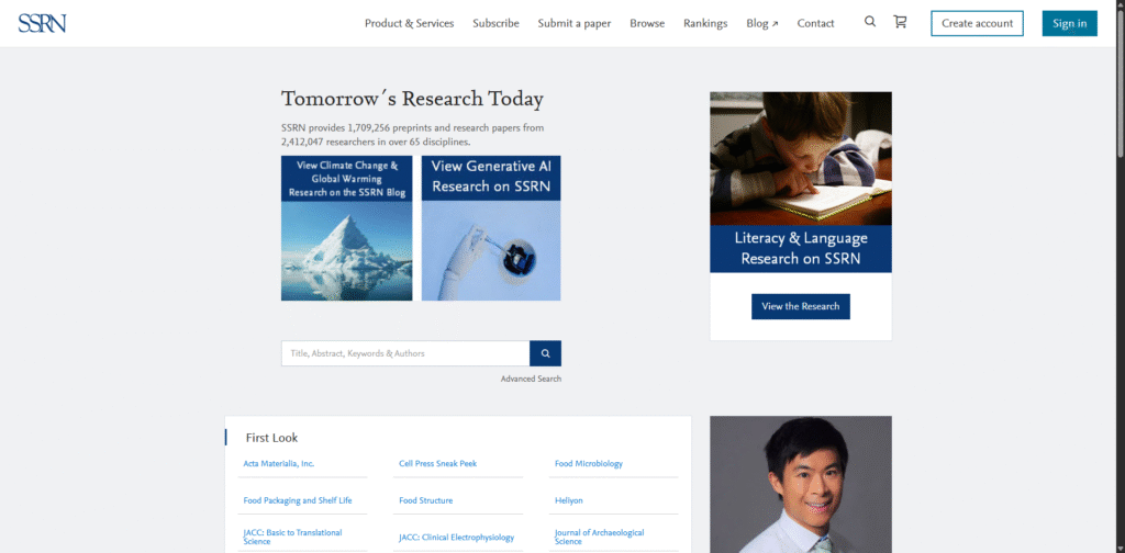 SSRN Free Online Databases for Research