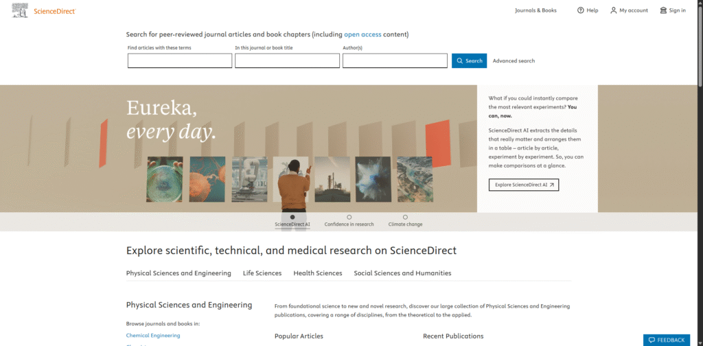 ScienceDirect Best Research Databases