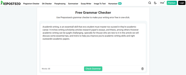 Grammar Checker by Prepostseo