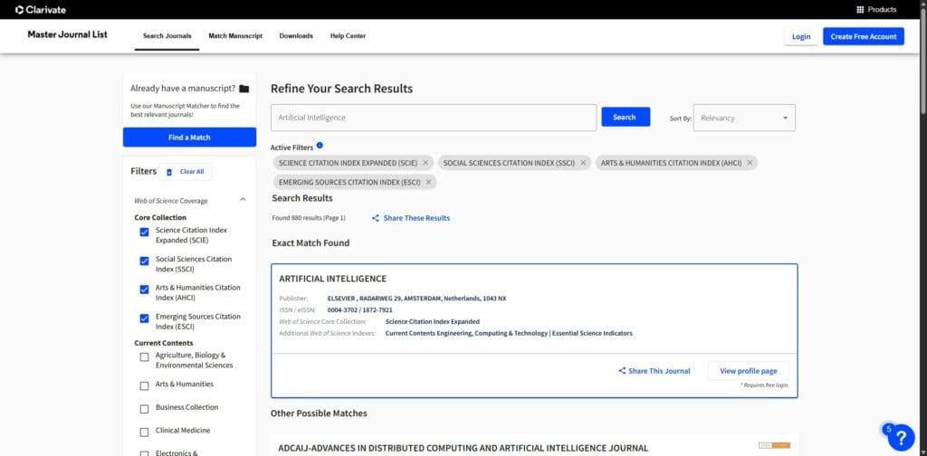 Scopus vs Web of Science vs Google Scholar: Which is Better for Research? Web of Science search results example