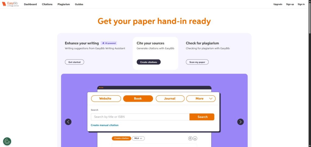 EasyBib Home