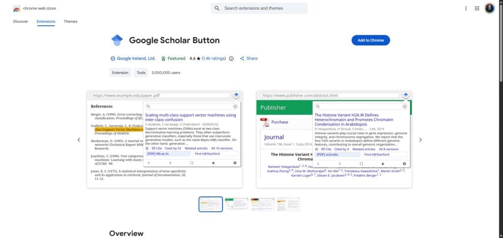 Google Scholar Button