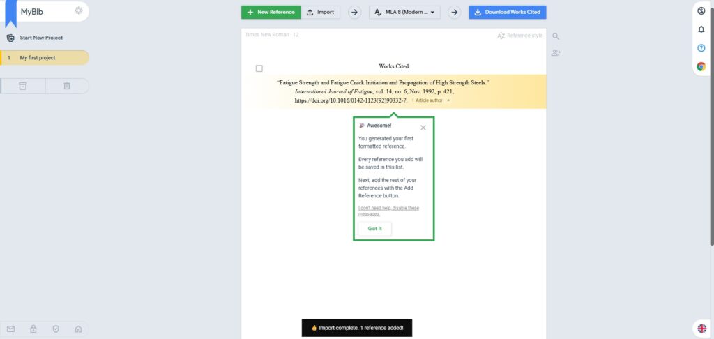 MyBib Generated Citation