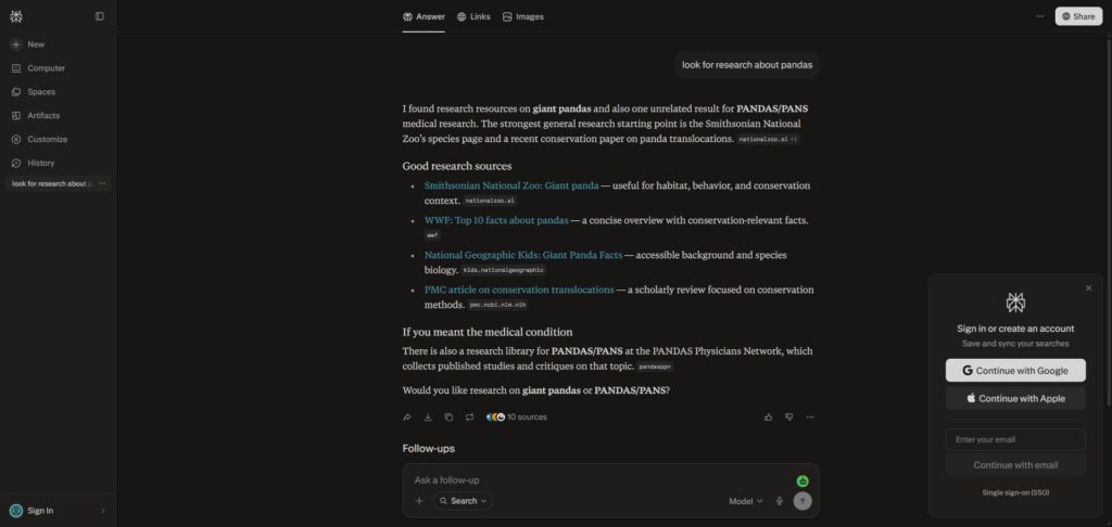 Perplexity Chat