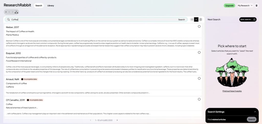 ResearchRabbit Paper Search