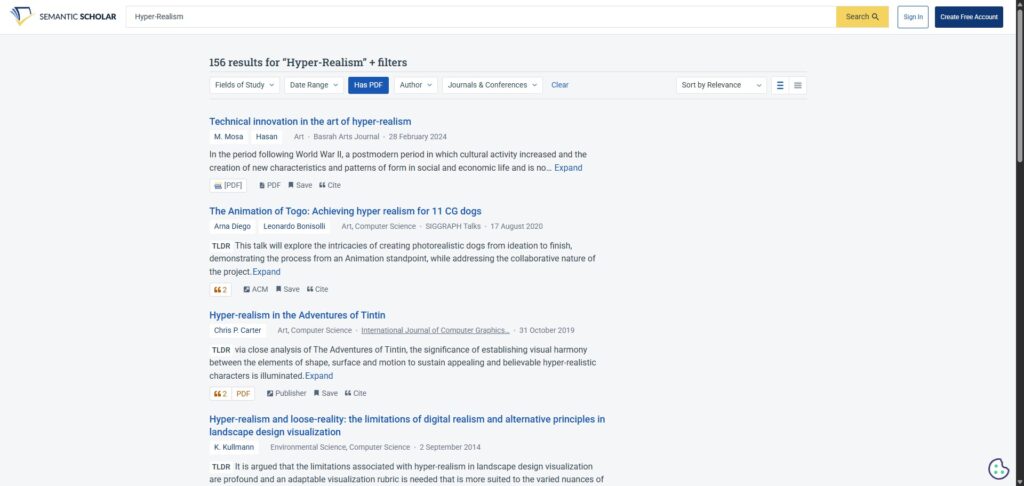 Semantic Scholar Sample Search