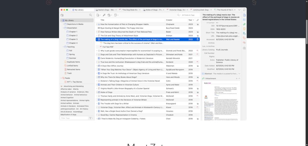Zotero Sample Reference Management